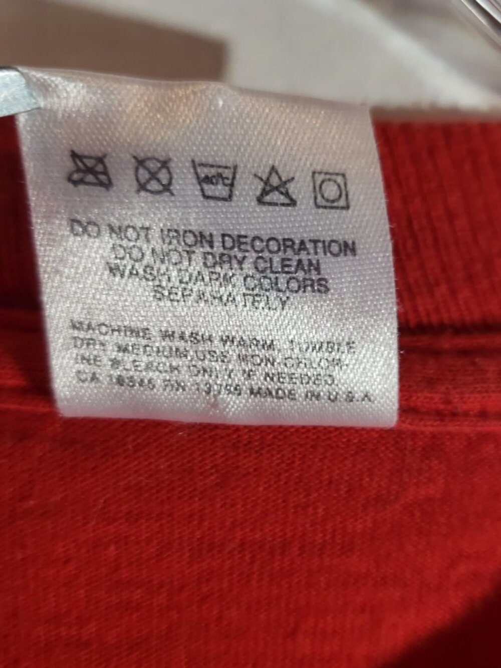 Fruit of the Loom Vintage 90's Woman's Garfield Razorback Shirt Size Large Red - Picture 9 of 9